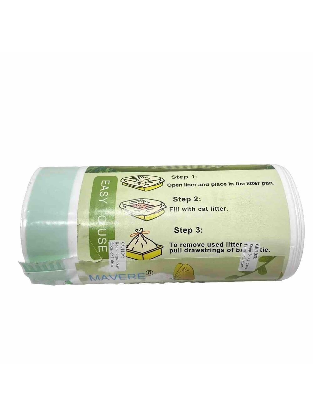 Kitty Litter Liners/Roll Super Thick Cat Litter Pan Liners Drawstring Closure - Picture 3 of 5